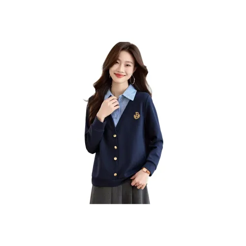 Oudifu Sweatshirt Women's Navy Blue