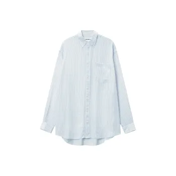 Alexander Wang Oversized Boyfriend Shirt Oxford Blue/White