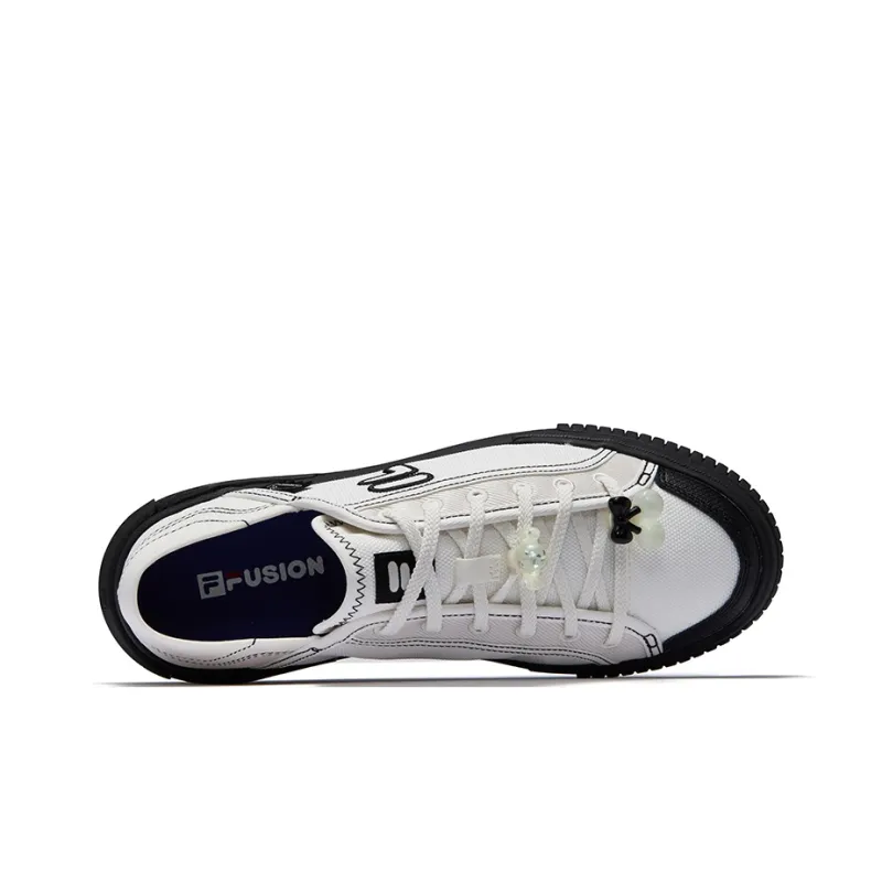 FILA FUSION Wallride Low Top Skateboard Shoes Women's Black White-2