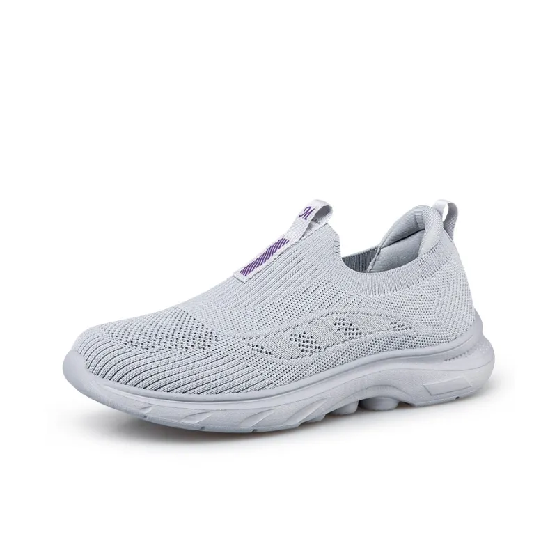 Kuding Elderly Shoes Soft Sole Comfortable Slip on Breathable And Lightweight Low Top Casual Shoes Unisex-1
