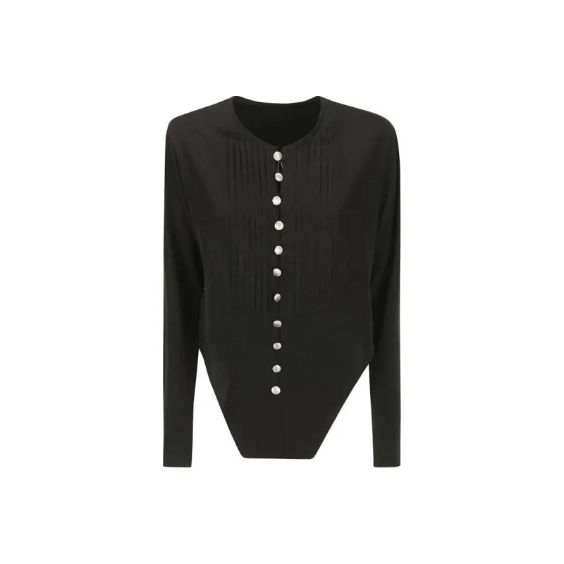 Yohji Yamamoto Pleated Asymmetric hem Blouse-0