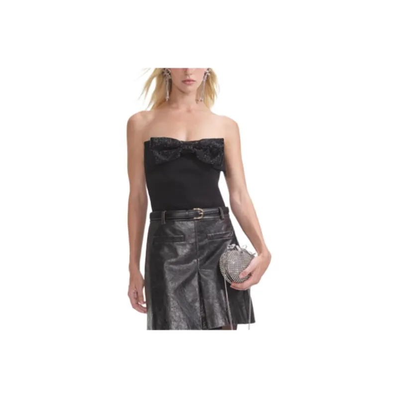 Self portrait Strapless Top Women's Classic Black-0