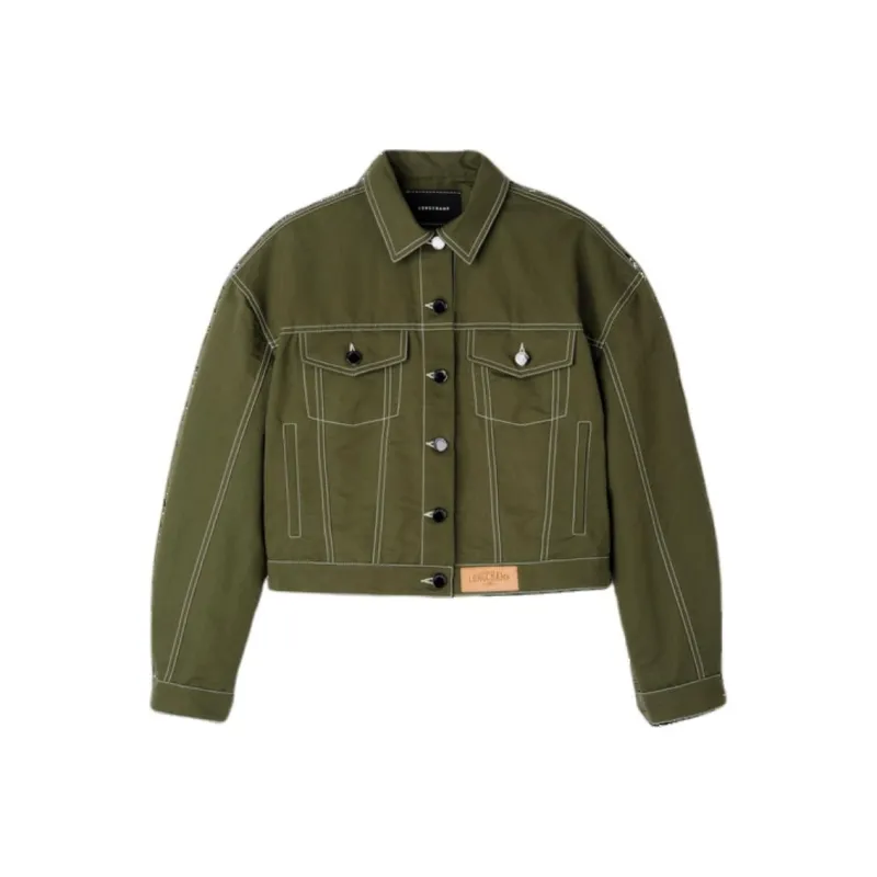 LONGCHAMP Jackets Coats Women's Khaki-0