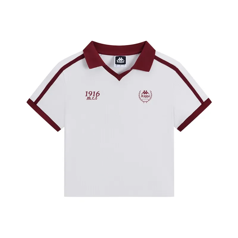 Kappa 1916 Series Polo Shirt Women's Korean White-0