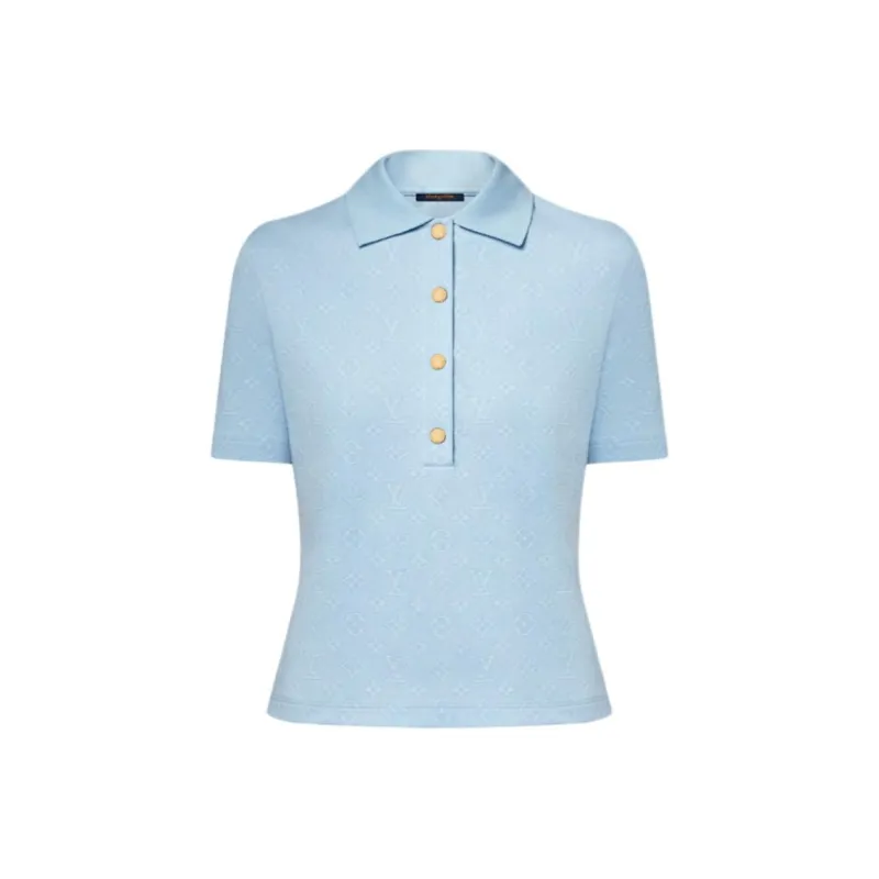LOUIS VUITTON SS25 Polo Shirt Women's Blue-0