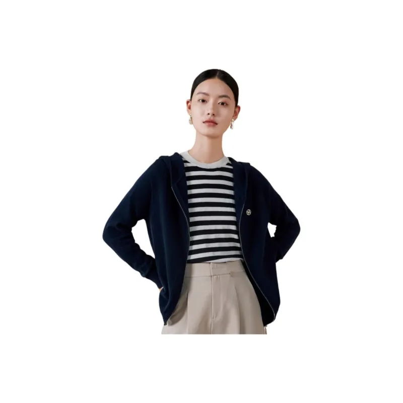MIHUANG Cashmere Sweater Women's Navy Blue-0