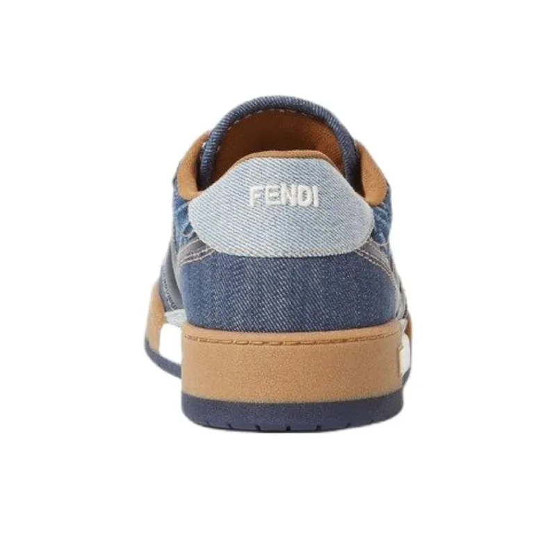 FENDI Match Low Top Skateboard Shoes Men's Blue-4