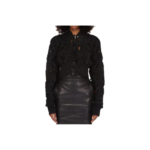 RICK OWENS Flight Cropped Jacket 'Black'