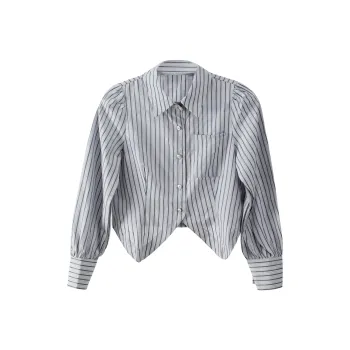IQC Shirts Women's Blue Stripes