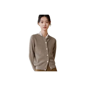 MIHUANG Cashmere Sweater Women's Natural Medium Camel