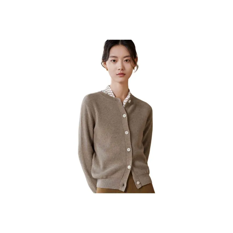 MIHUANG Cashmere Sweater Women's Natural Medium Camel-0