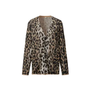 R13 Leopard jacquard Cardigan