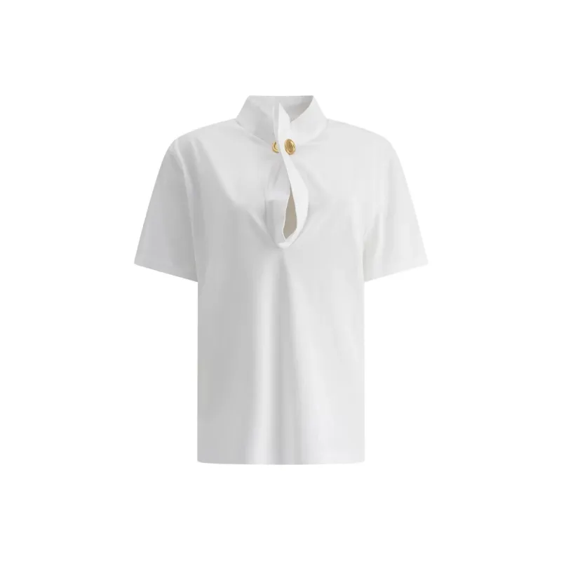 Givenchy Button Detailed Short Sleeved T Shirt-0