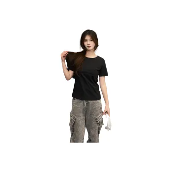 AWAO Set in Sleeve T Shirt Women's Black