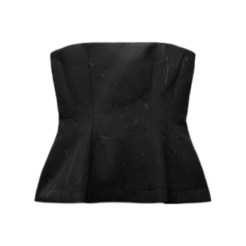 ZARA ZW Series Strapless Top Women's Black