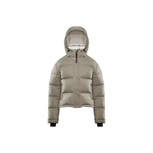 ARITZIA Super Puf Shorty MATT Down Jacket Women's Light Coffee