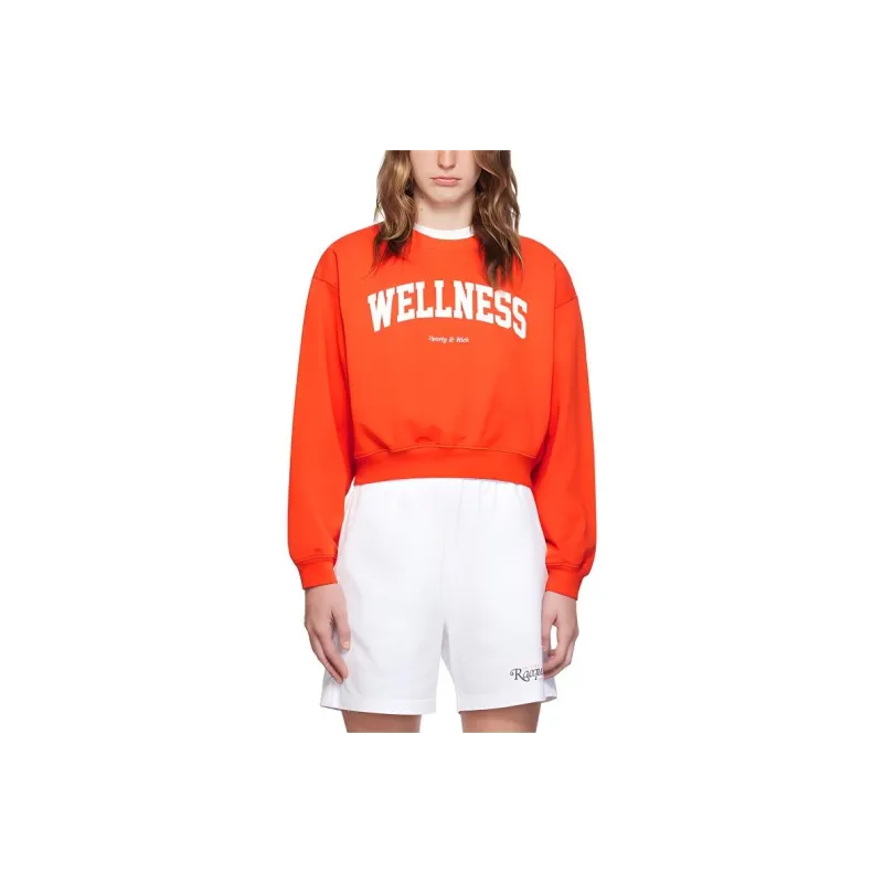 SPORTY & RICH Wellness Ivy Cropped Sweatshirt-0