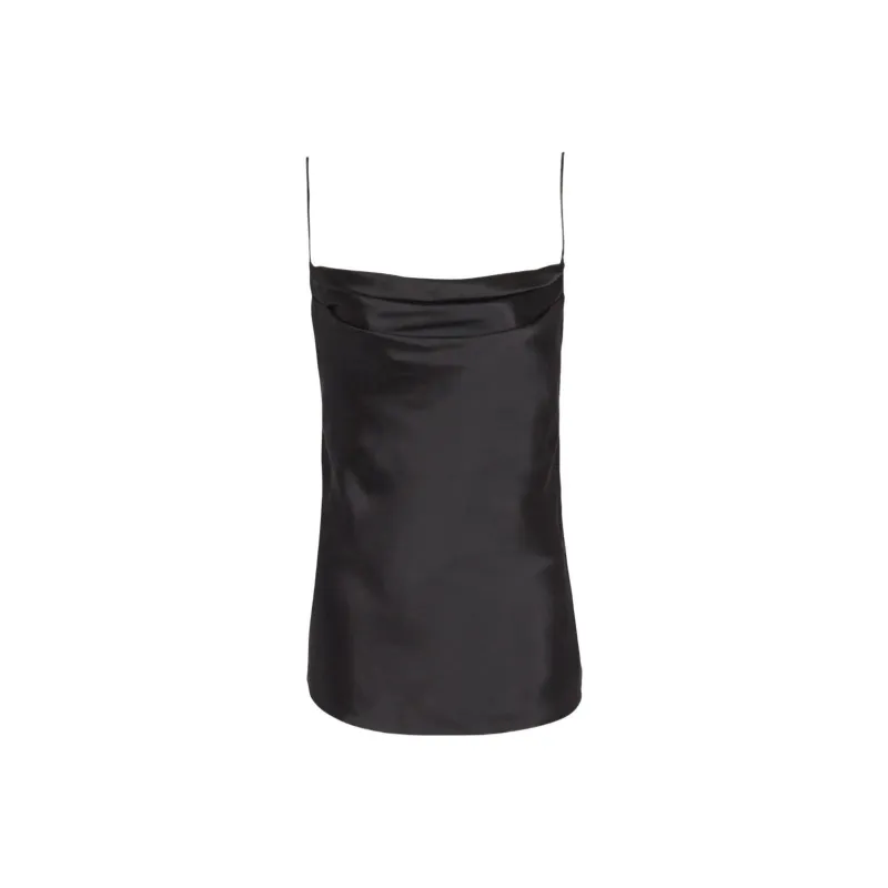 BALMAIN Draped Satin Top-0