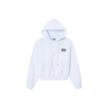 MOSCHINO Jeans Logo Embroidered Drawstring Hoodie
