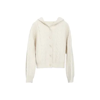 Fstudio Winter Twill Knitted Fabric Cardigan Sweater Women's