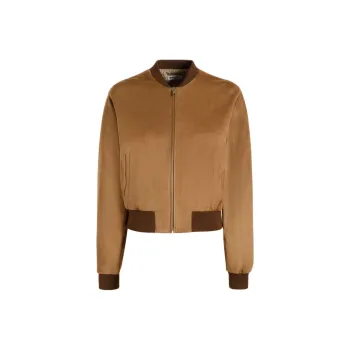 BALLY Zip fastened Suede Bomber Jacket