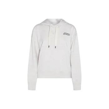 ISABEL MARANT Sylla Logo Embroidered Drawstring Hoodie