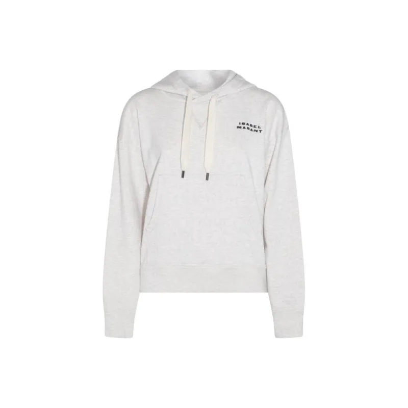 ISABEL MARANT Sylla Logo Embroidered Drawstring Hoodie-0