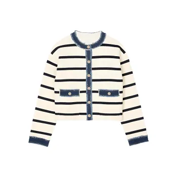 Sandro Striped Cardigan