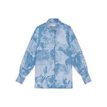 GANNI Bleach wash Denim Shirt