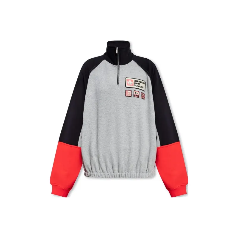 DSQUARED 2 Logo patch Panelled Jumper-0