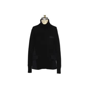 Sacai Barneys New York Silver Seat Flagship Store 20th Anniversary Commemoration Series Knitwear Women's Black