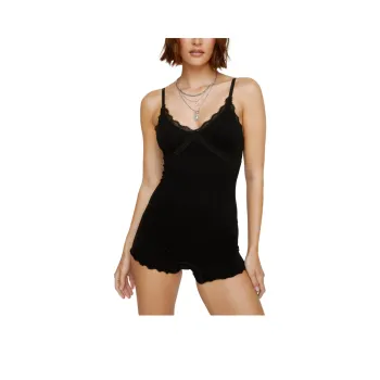NASTY GAL FW24 Seamless Pointelle Unitard Bodysuits Women's Black