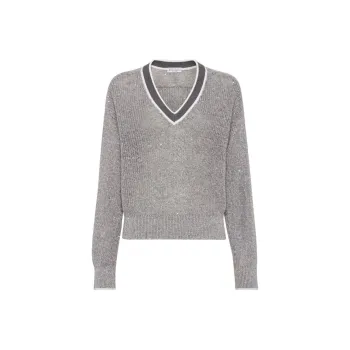 Brunello Cucinelli Sequin embellished Ribbed knit Jumper