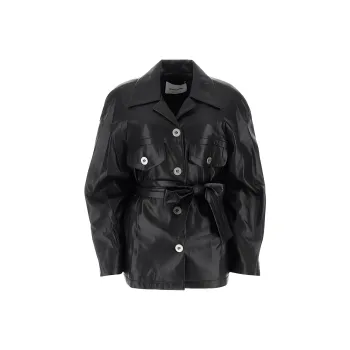 LOW CLASSIC Tied Waist Buttoned Jacket