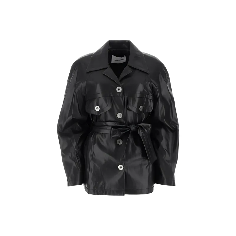 LOW CLASSIC Tied Waist Buttoned Jacket-0