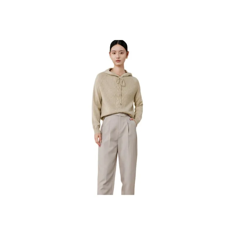 MIHUANG Cashmere Sweater Women's Beige Camel-0