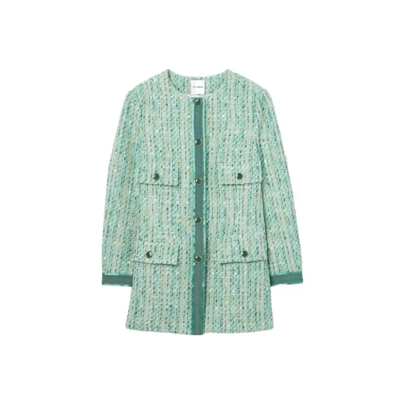 St. John Lurex Slub Tweed Jacket-0