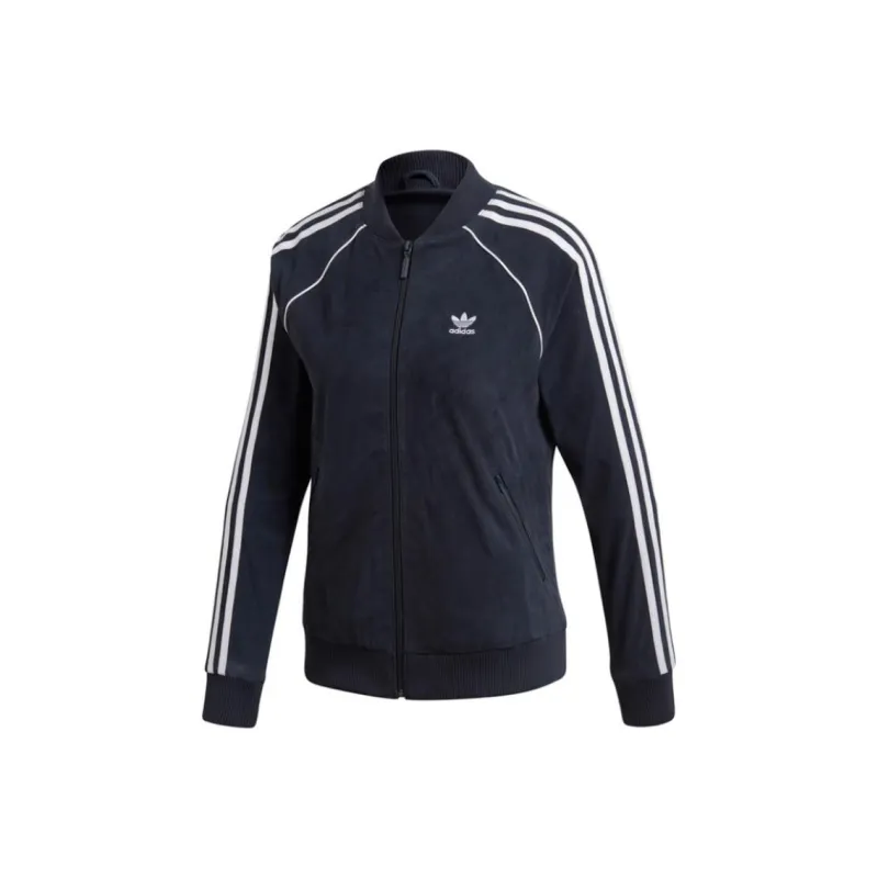 Adidas Originals LEATHER SST TT Jacket Women's Blue-0