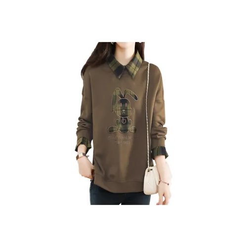 Mapping Sweatshirt Women's Olive Green