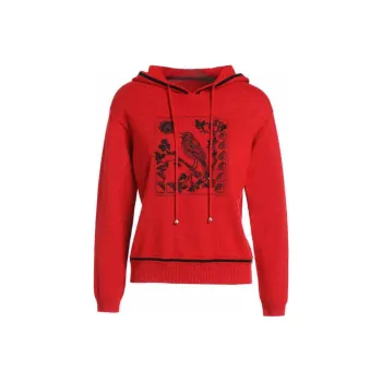 QIAOWANNI Knitwear Women's Gemstone Red