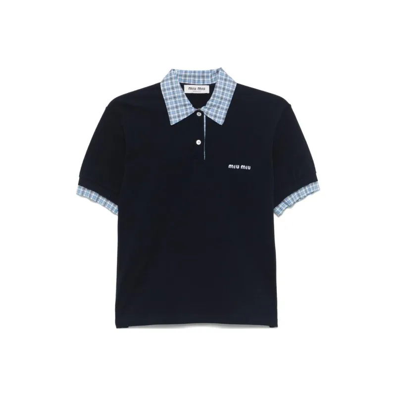 MIU MIU Layered effect Polo Shirt-0