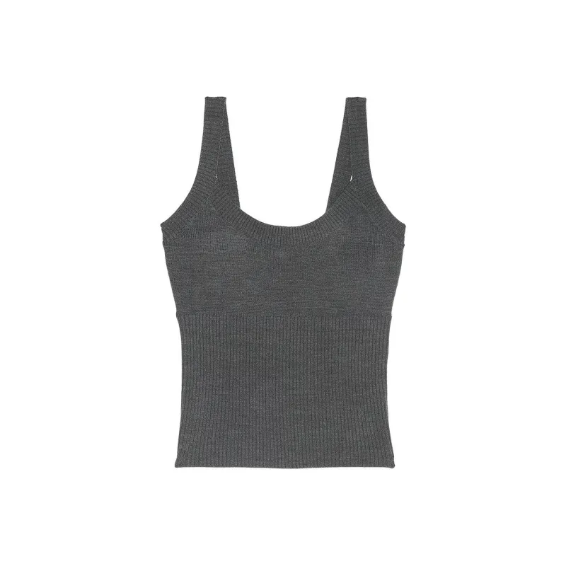 Victoria's Secret PINK By Frankies Bikinis Booker Tank / Cozy Night Camisole Women's Dark Gray-0