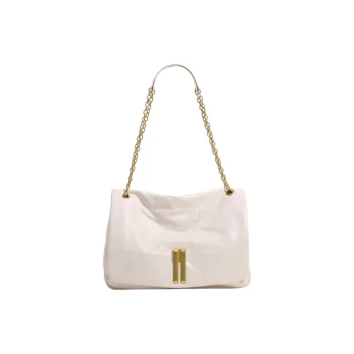 Bullrun Cow Leather Shoulder Bag Women's Ecru