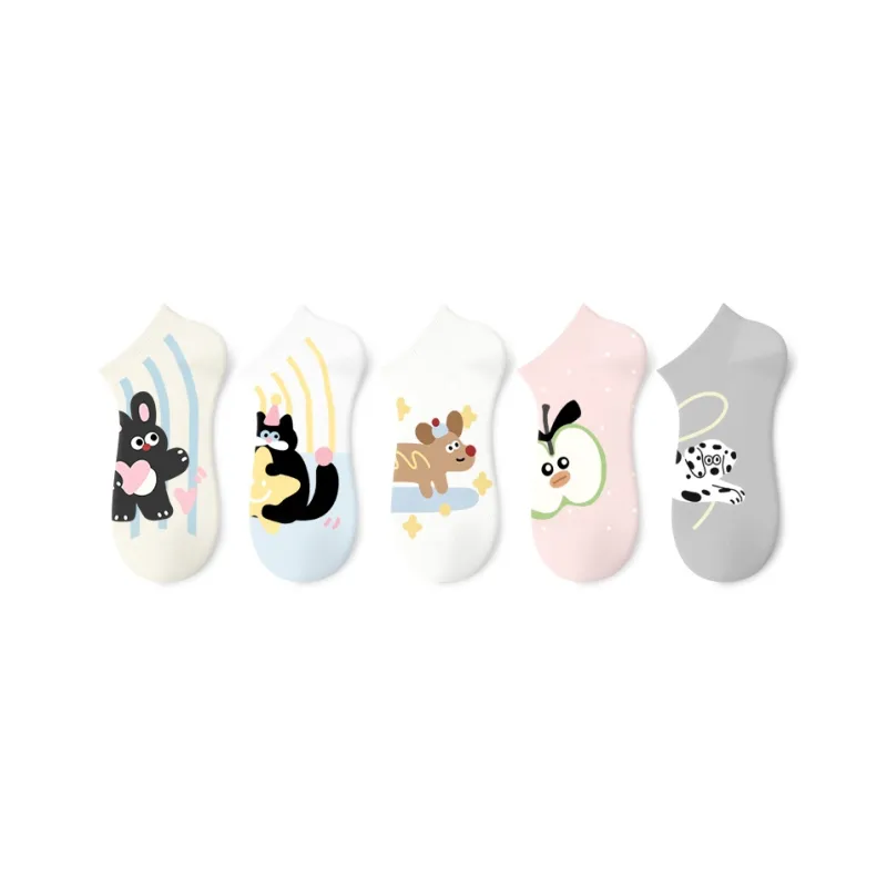 Primeet Ankle Socks Women's 5 Pack Summer Project-6