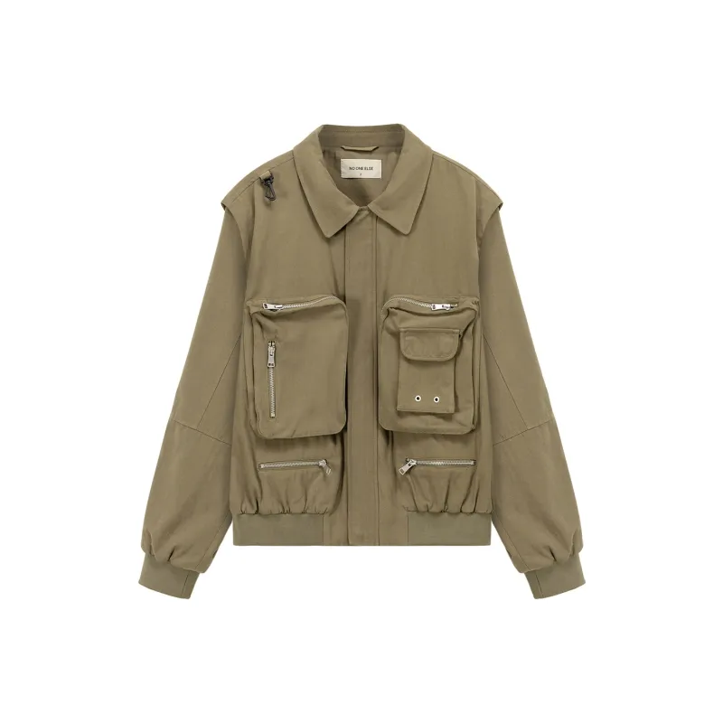 NO ONE ELSE Jacket Unisex Mustard Green-0