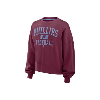 Nike Philadelphia Phillies Cooperstown Arch Sweatshirt Philadelphia Phillies Phillips Women's Chestnut