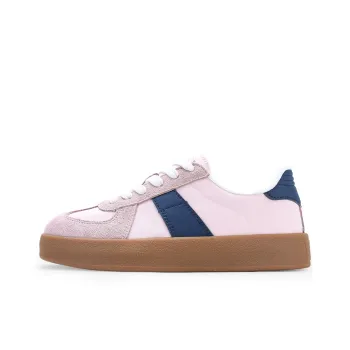 GLO BULL Slip Resistant Lightweight Height Increasing Low Top Skateboard Shoes Women's Light Pink Blue