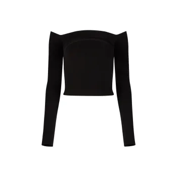 NINA RICCI Off shoulder Wool blend Top