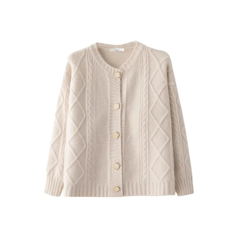 Tonlion Knitwear Women's Muted Beige-0