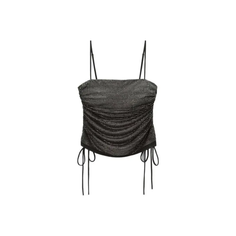Alexander Wang Embellished Ruched Cami Top-0